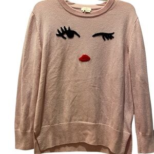 Kate Spade Winking Eye Pink Sweater